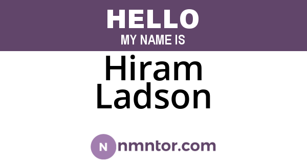 Hiram Ladson