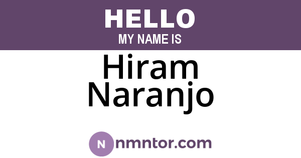 Hiram Naranjo
