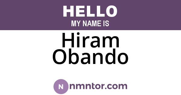 Hiram Obando