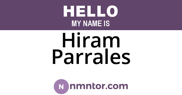 Hiram Parrales