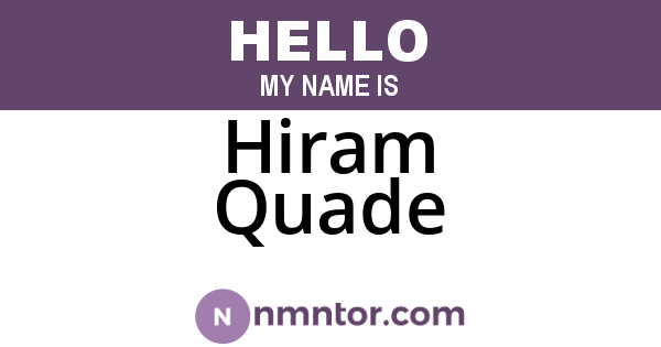 Hiram Quade