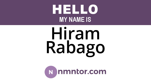 Hiram Rabago