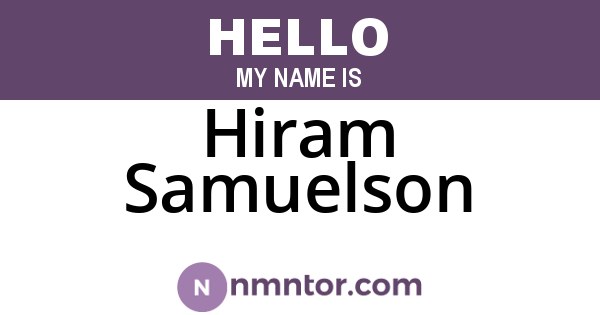 Hiram Samuelson