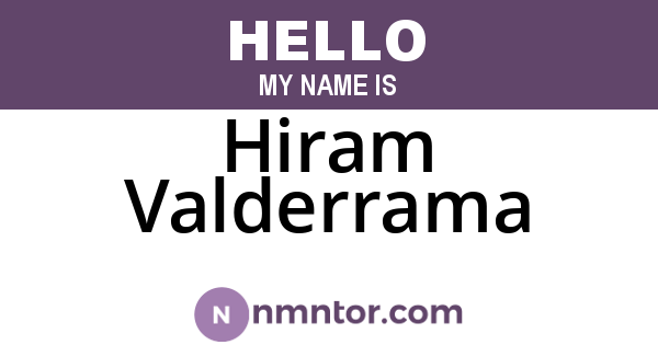 Hiram Valderrama