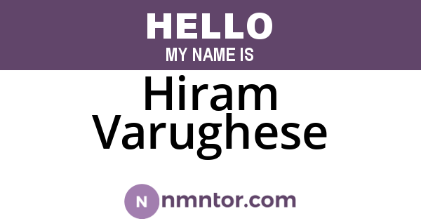 Hiram Varughese