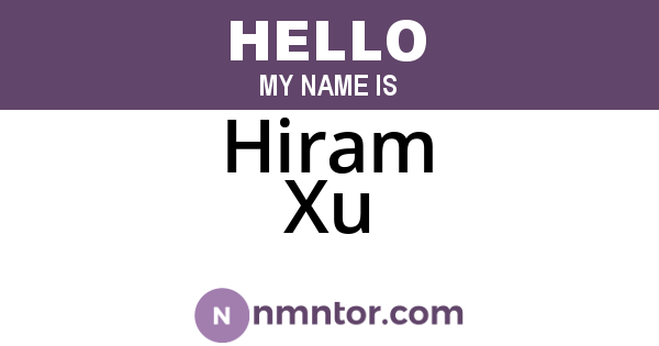 Hiram Xu