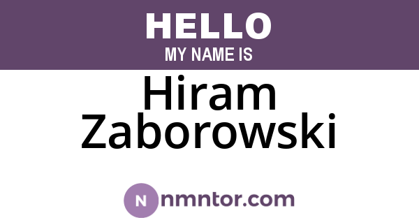 Hiram Zaborowski