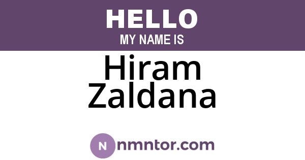 Hiram Zaldana