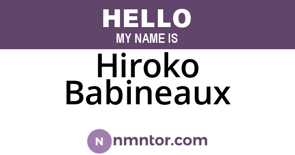 Hiroko Babineaux