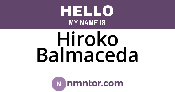 Hiroko Balmaceda