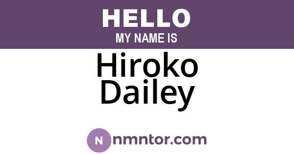 Hiroko Dailey