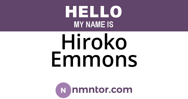 Hiroko Emmons