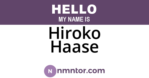 Hiroko Haase