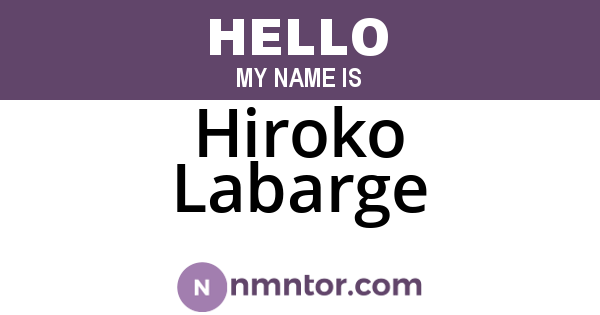 Hiroko Labarge