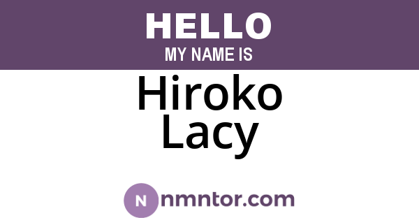 Hiroko Lacy