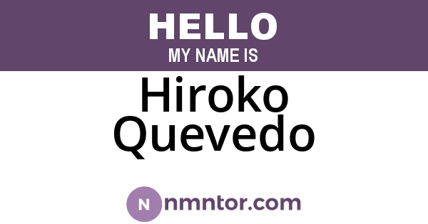 Hiroko Quevedo