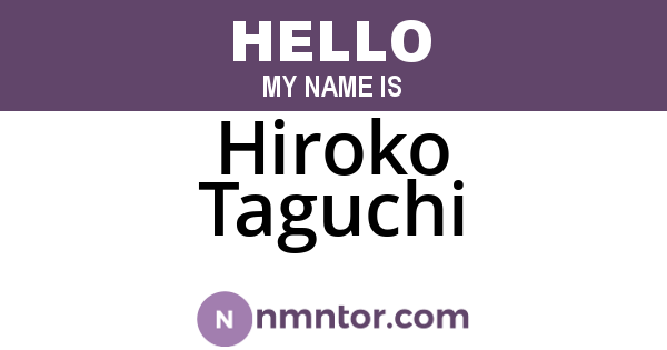 Hiroko Taguchi