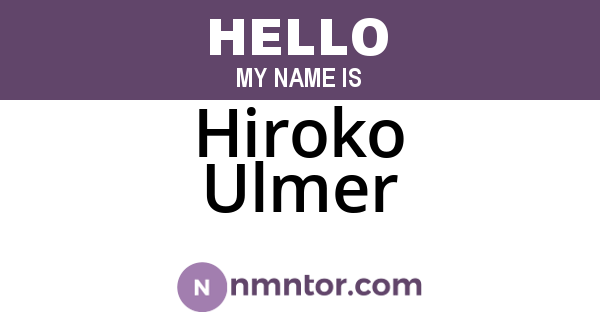 Hiroko Ulmer