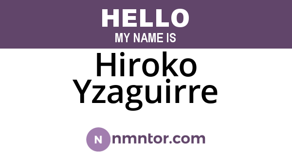 Hiroko Yzaguirre