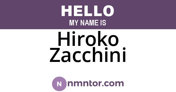 Hiroko Zacchini