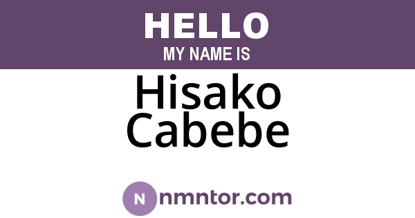Hisako Cabebe