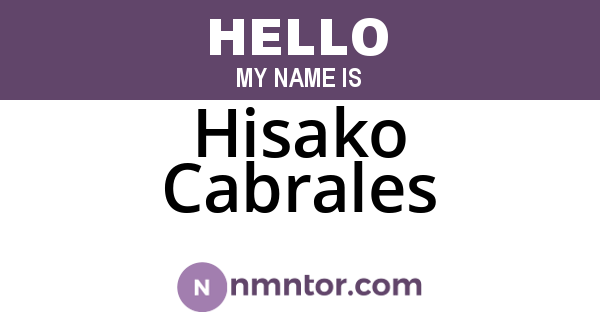 Hisako Cabrales