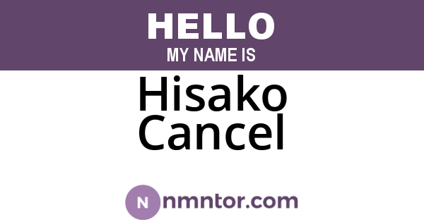 Hisako Cancel