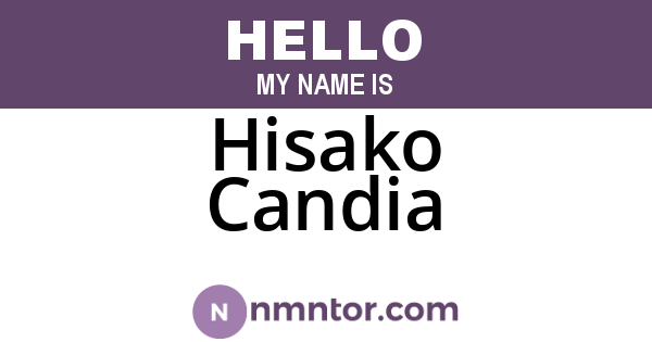 Hisako Candia