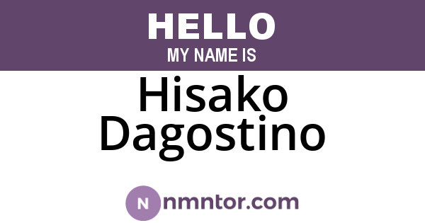 Hisako Dagostino
