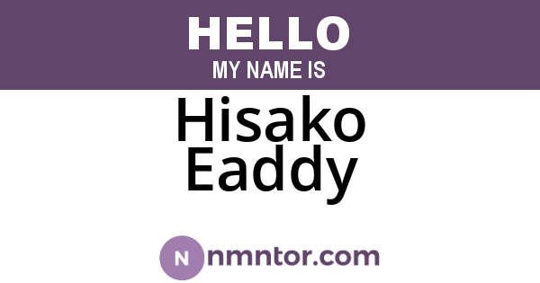 Hisako Eaddy