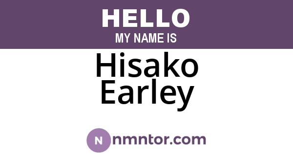 Hisako Earley