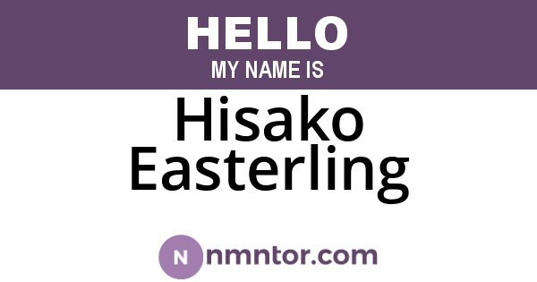 Hisako Easterling