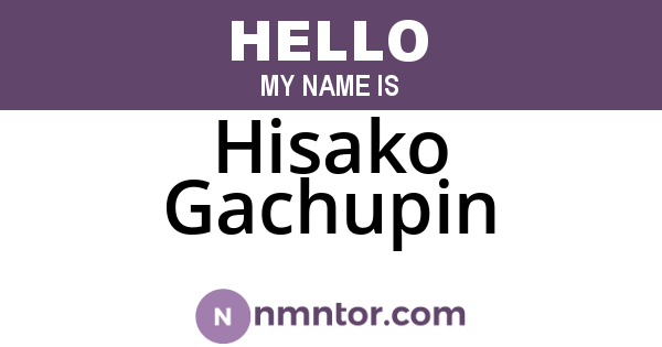 Hisako Gachupin