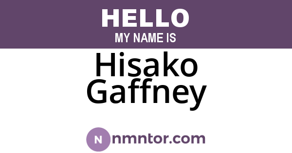 Hisako Gaffney