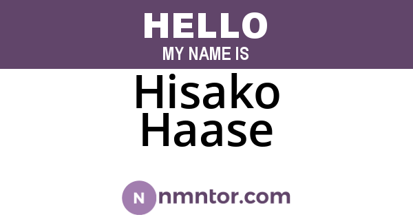 Hisako Haase