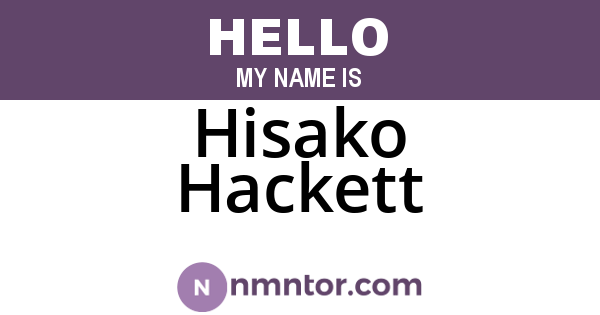 Hisako Hackett