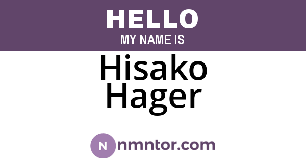 Hisako Hager