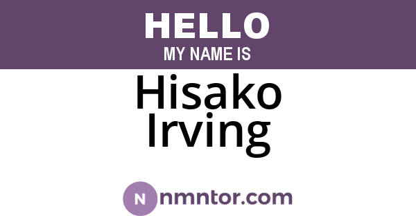 Hisako Irving