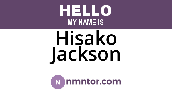 Hisako Jackson