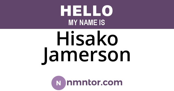 Hisako Jamerson