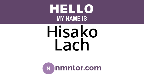 Hisako Lach