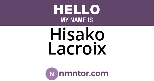 Hisako Lacroix