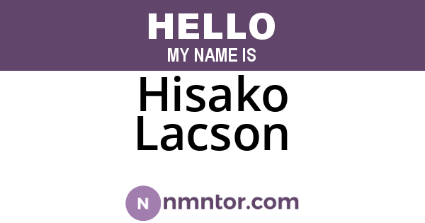 Hisako Lacson