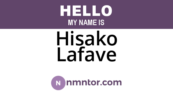 Hisako Lafave