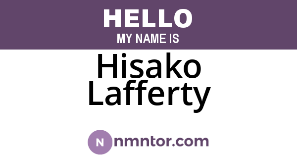 Hisako Lafferty