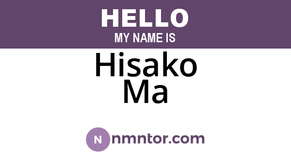 Hisako Ma