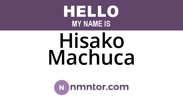Hisako Machuca