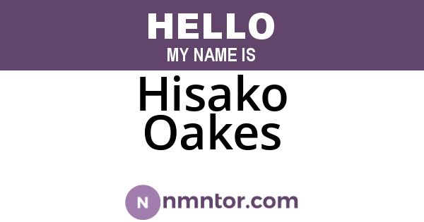 Hisako Oakes