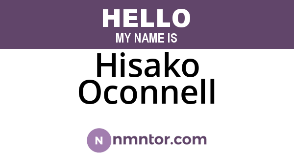 Hisako Oconnell