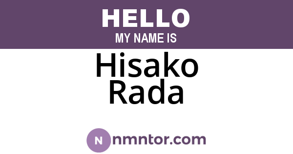 Hisako Rada